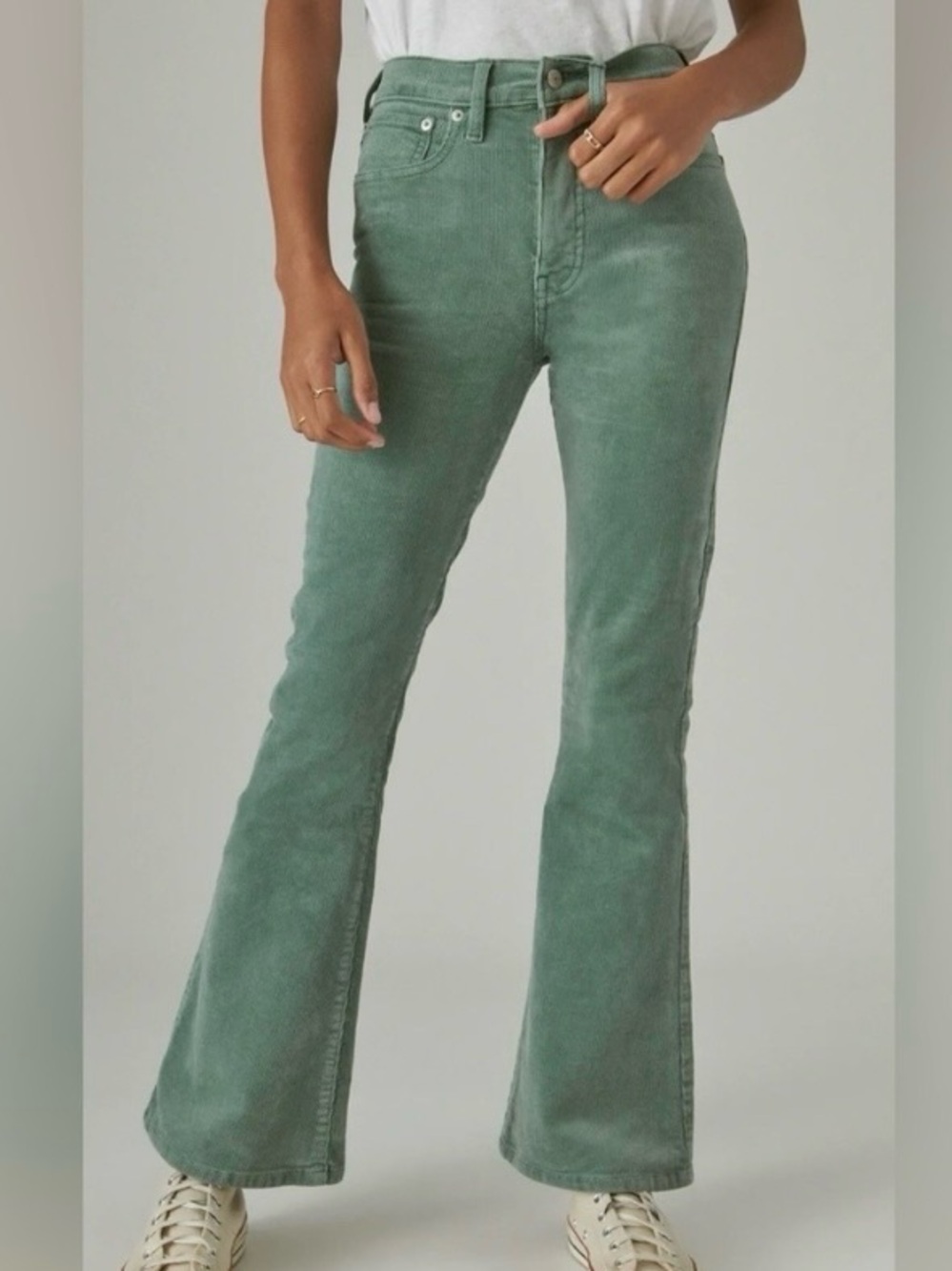 Lucky Brand Stevie High Rise Flare Corduroy Pants Size 8/29